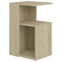 Mesa auxiliar de madera contrachapada color roble 36x30x56 cm en Mesas auxiliares | Comprar online en Foru.es