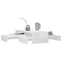 Set de mesas de centro apilables blanco brillo 100x100x26,5 cm de vidaXL, Mesas de centro - Ref: Foro24-806801, Precio: 46,28...