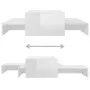 Set de mesas de centro apilables blanco brillo 100x100x26,5 cm de vidaXL, Mesas de centro - Ref: Foro24-806801, Precio: 45,93...