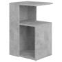 Mesa auxiliar de madera contrachapada gris hormigón 36x30x56 cm en Mesas auxiliares | Comprar online en Foru.es