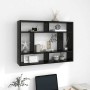 Estantería de pared madera contrachapada negro 75x16x55 cm en Estanterías | Comprar online en Foru.es