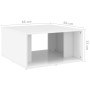 Mesas de centro 4 pzas contrachapada blanco brillo 33x33x33 cm de vidaXL, Mesas de centro - Ref: Foro24-806819, Precio: 40,24...