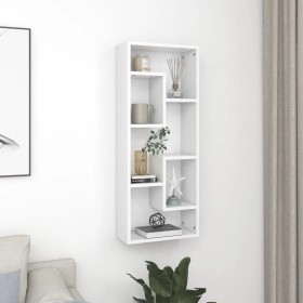 Estantería de pared madera contrachapada blanco 36x16x90 cm en Estanterías | Comprar online en Foru.es