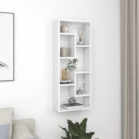 Estantería de pared madera contrachapada blanco 36x16x90 cm en Estanterías | Comprar online en Foru.es
