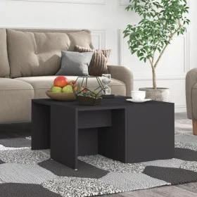 Mesas de centro 4 pzas madera contrachapada gris 33x33x33 cm de vidaXL, Mesas de centro - Ref: Foro24-806815, Precio: 39,48 €...