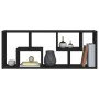Estante de pared madera contrachapada negro 36x16x90 cm en Estanterías | Comprar online en Foru.es
