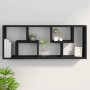 Estante de pared madera contrachapada negro 36x16x90 cm en Estanterías | Comprar online en Foru.es