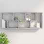 Estantería de pared contrachapada gris hormigón 36x16x90 cm en Estanterías | Comprar online en Foru.es