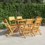 Sillas de jardín plegables 6 uds madera maciza teca 47x61x90 cm de vidaXL, Sillas de jardín - Ref: Foro24-3155059, Precio: 40...