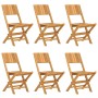 Sillas de jardín plegables 6 uds madera maciza teca 47x61x90 cm de vidaXL, Sillas de jardín - Ref: Foro24-3155059, Precio: 40...