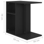 Mesa auxiliar de madera contrachapada negro 50x30x50 cm en Mesas auxiliares | Comprar online en Foru.es