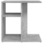 Mesa auxiliar de madera contrachapada gris hormigón 50x30x50 cm en Mesas auxiliares | Comprar online en Foru.es