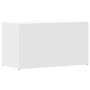 Baúl de almacenamiento madera contrachapada blanco 84x42x46 cm en Baúles de almacenamiento | Comprar online en Foru.es