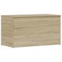 Baúl de almacenaje madera contrachapada color roble 84x42x46cm en Baúles de almacenamiento | Comprar online en Foru.es