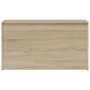 Baúl de almacenaje madera contrachapada color roble 84x42x46cm en Baúles de almacenamiento | Comprar online en Foru.es