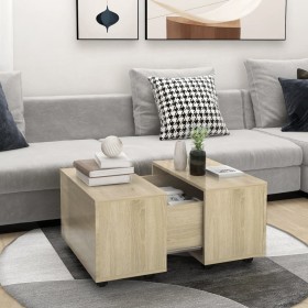 Mesa de centro madera contrachapada roble Sonoma 60x60x38 cm de vidaXL, Mesas de centro - Ref: Foro24-806861, Precio: 48,55 €...
