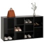 Banco zapatero de madera contrachapada negro 103x30x55 cm en Zapateros y organizadores de calzado | Comprar online en Foru.es