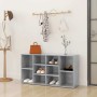 Banco zapatero madera contrachapada gris hormigón 103x30x55cm en Zapateros y organizadores de calzado | Comprar online en Foru.e