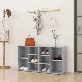 Banco zapatero madera contrachapada gris hormigón 103x30x55cm en Zapateros y organizadores de calzado | Comprar online en Foru.e