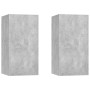 Muebles para TV 2 uds contrachapada gris hormigón 30,5x30x60 cm en Muebles TV | Comprar online en Foru.es
