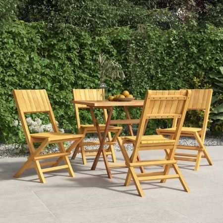Sillas de jardín plegables 4 uds madera maciza teca 47x61x90 cm de vidaXL, Sillas de jardín - Ref: Foro24-3155058, Precio: 26...