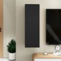 Mueble para TV madera contrachapada negro 30,5x30x90 cm en Muebles TV | Comprar online en Foru.es