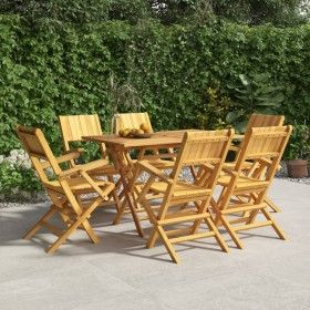 Sillas de jardín plegables 6 uds madera maciza teca 55x61x90 cm de vidaXL, Sillas de jardín - Ref: Foro24-3155062, Precio: 45...
