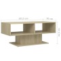 Mesa de centro madera contrachapada color roble 103,5x50x44,5cm de vidaXL, Mesas de centro - Ref: Foro24-806825, Precio: 51,9...