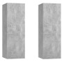 Muebles para TV 2 uds contrachapada gris hormigón 30,5x30x90 cm en Muebles TV | Comprar online en Foru.es