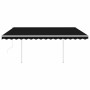 Toldo retráctil automático con postes gris antracita 4x3 m en Toldos | Comprar online en Foru.es