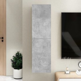 Mueble de TV madera contrachapada gris hormigón 30,5x30x110 cm en Muebles TV | Comprar online en Foru.es