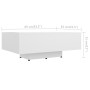 Mesa de centro madera contrachapada blanco 85x55x31 cm en Mesas de centro | Comprar online en Foru.es