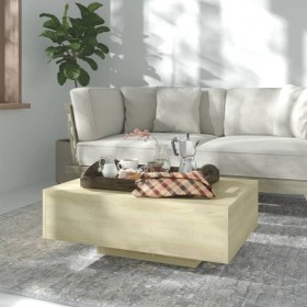 Mesa de centro madera contrachapada color roble 85x55x31 cm en Mesas de centro | Comprar online en Foru.es