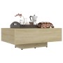Mesa de centro madera contrachapada color roble 85x55x31 cm en Mesas de centro | Comprar online en Foru.es