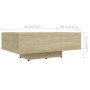 Mesa de centro madera contrachapada color roble 85x55x31 cm en Mesas de centro | Comprar online en Foru.es