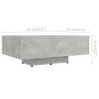 Mesa de centro madera ingeniería gris hormigón 85x55x31 cm en Mesas de centro | Comprar online en Foru.es