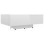 Mesa de centro madera contrachapada blanco brillo 85x55x31 cm en Mesas de centro | Comprar online en Foru.es