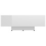 Mesa de centro madera contrachapada blanco brillo 85x55x31 cm en Mesas de centro | Comprar online en Foru.es