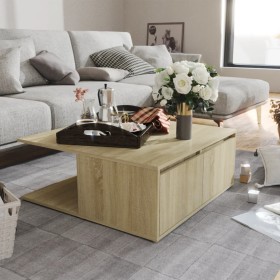Mesa de centro madera contrachapada roble Sonoma 80x80x31 cm de vidaXL, Mesas de centro - Ref: Foro24-806879, Precio: 59,77 €...