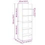 Estantería madera contrachapada color roble Sonoma 60x35x180 cm en Librerías y estanterías | Comprar online en Foru.es