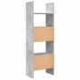 Estantería de madera contrachapada gris hormigón 60x35x180 cm en Librerías y estanterías | Comprar online en Foru.es