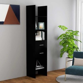 Estantería de madera contrachapada negro 40x35x180 cm en Librerías y estanterías | Comprar online en Foru.es