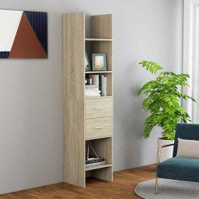 Estantería madera contrachapada color roble Sonoma 40x35x180 cm en Librerías y estanterías | Comprar online en Foru.es