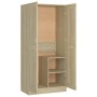 Armario de madera contrachapada color roble 82,5x51,5x180 cm en Armarios roperos | Comprar online en Foru.es