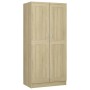 Armario de madera contrachapada color roble 82,5x51,5x180 cm en Armarios roperos | Comprar online en Foru.es