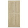 Armario de madera contrachapada color roble 82,5x51,5x180 cm en Armarios roperos | Comprar online en Foru.es