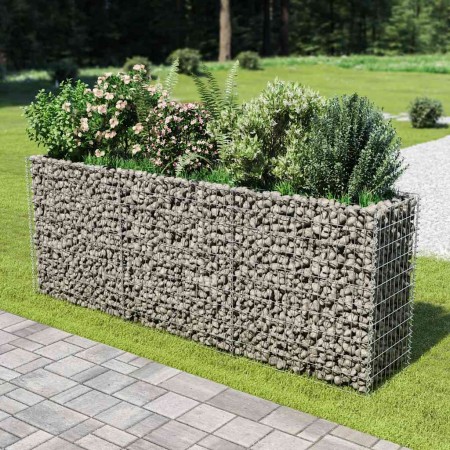 Arriate de gaviones de acero 270x50x100 cm en Macetas y jardineras | Comprar online en Foru.es
