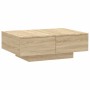 Mesa de centro madera contrachapada color roble 90x60x31 cm en Mesas de centro | Comprar online en Foru.es