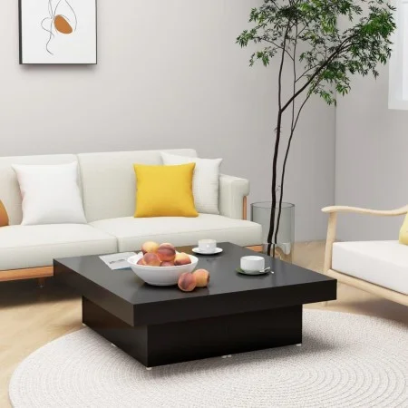 Mesa de centro madera contrachapada negro 90x90x28 cm de vidaXL, Mesas de centro - Ref: Foro24-806913, Precio: 76,64 €, Descu...