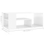 Mesa de centro madera contrachapada blanco brillo 100x50x40 cm de vidaXL, Mesas de centro - Ref: Foro24-806927, Precio: 62,86...